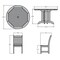 Highwood Usa Lehigh 5pc Round Outdoor Patio Furniture Dining Set AD-DNL48-EUC - alternate 2